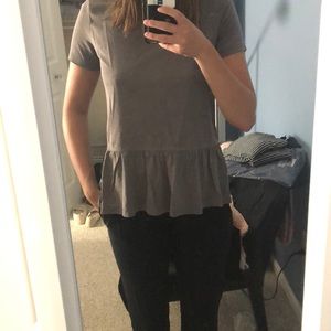 Dark gray peplum top